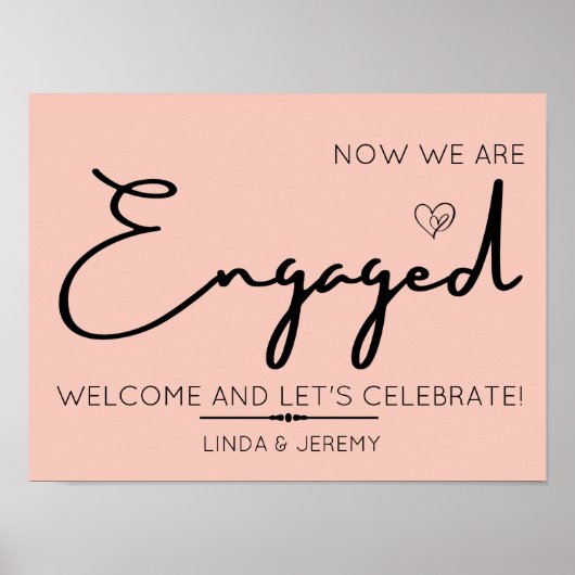 ウェディングエンゲージメントパーティー ウェルカムサイン ポスター (正面)