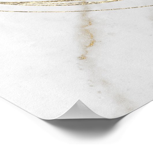 ウェディングエンゲージメント ゴールデンフレームへようこそ ポスター (角)