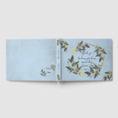 ウェディングオリーブリースのパーソナライズされたゲストブック ゲストブック (全面)