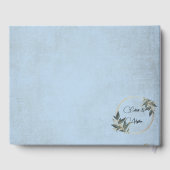 ウェディングオリーブリースのパーソナライズされたゲストブック ゲストブック (裏面)