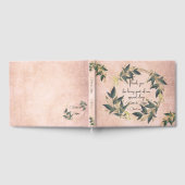 ウェディングオリーブリースのパーソナライズされたゲストブック ゲストブック (全面)