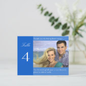 ウェディングカスタムレセプション写真テーブル番号カード ポストカード (スタンド正面)