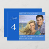 ウェディングカスタムレセプション写真テーブル番号カード ポストカード (正面/裏面)