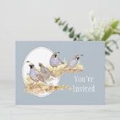 ウェディングカスタム招待カリフォルニアウズルバード 招待状 (スタンド正面)