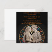 ウェディングカップルのオーダーメイド セーブザデート (正面/裏面)