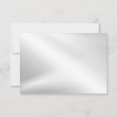 ウェディングカラフルパーティーレッドホワイトフローラシルバー 出欠カード (裏面)