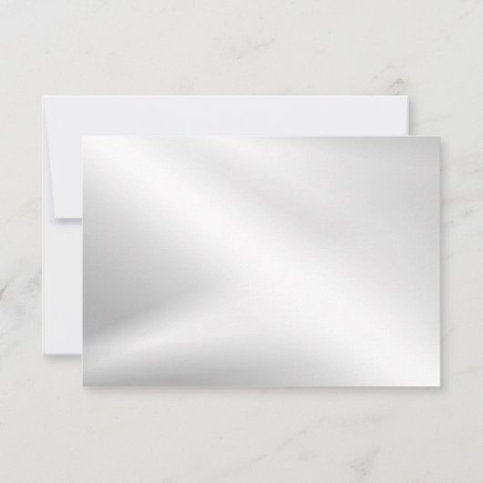 ウェディングカラフルパーティーレッドホワイトフローラシルバー 出欠カード (裏面)