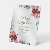 ウェディングカラフルパーティーレッドホワイトフローラシルバー