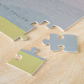 ウェディングカラフル日付の保存招待状 ジグソーパズル (側面)