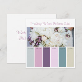 ウェディングカラーパレットのアイデアカード 招待状