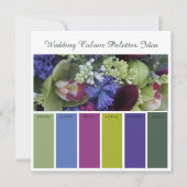 ウェディングカラーパレットのアイデアカード 招待状 (正面)