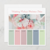 ウェディングカラーパレットのアイデア 招待状 (正面/裏面)
