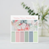 ウェディングカラーパレットのアイデア 招待状 (スタンド正面)