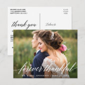 ウェディングカリグラフィー 永遠に感謝 フォト ポストカード (正面/裏面)