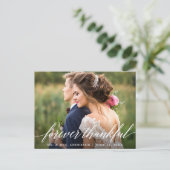 ウェディングカリグラフィー 永遠に感謝 フォト ポストカード (スタンド正面)