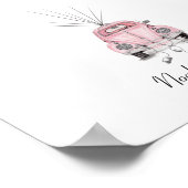 ウェディングカーの指紋ゲストブック ポスター (角)