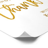 ウェディングカードとギフト8x10タイポグラフィ |ゴールド・フォイル ポスター (角)