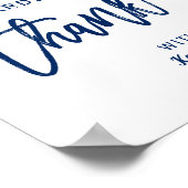 ウェディングカードとギフト8x10タイポグラフィ |ネイビーブルー ポスター (角)