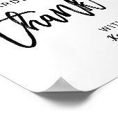 ウェディングカードとギフト8x10タイポグラフィ |黒 ポスター (角)