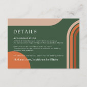 ウェディングカード アーチ ボーホー アブストラクト エンクロージャーカード (正面)