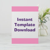 ウェディングカード インスタントダウンロード テンプレート (スタンド正面)