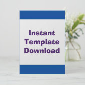 ウェディングカード インスタントダウンロード テンプレート (スタンド正面)