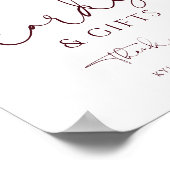 ウェディングカード&ギフトサインひまわりバラブルゴーニュ ポスター (角)