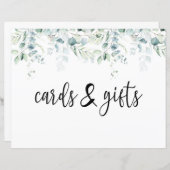 ウェディングカード&ギフトサイン – ユーカリ結婚ス (正面/裏面)