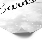 ウェディングカード&ギフトシルバーきらめくライト ポスター (角)