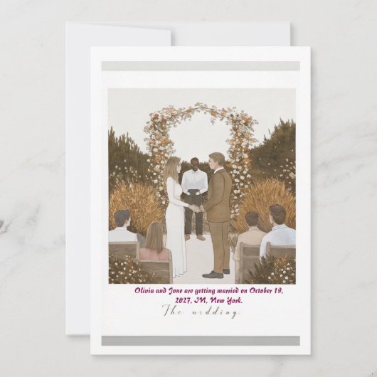 ウェディングカード セーブザデート (正面)