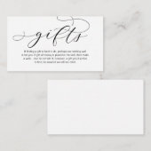 ウェディングギフトについてのメモ、美しいエレガンス ラグジュアリー エンクロージャーカード (正面/裏面)