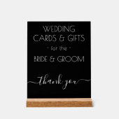 ウェディングギフトフォーマル白黒タイポグラフィ アクリルサイン (正面)