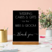 ウェディングギフトフォーマル白黒タイポグラフィ アクリルサイン (ウェディング)