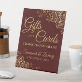 ウェディングギフト&カードオーバーン&金ゴールド 台座サイン (インサイチュ)