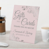 ウェディングギフト&カーレースのようド銀オン赤面ピンク 台座サイン (インサイチュ)