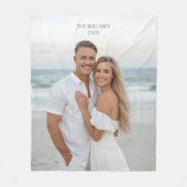 ウェディングギフト フリースブランケット オーダーメイド 新婚夫婦 (正面)