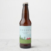 ウェディングギフト ヴィンテージキャンパー テーマ ビールラベル (正面)