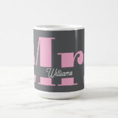 ウェディングギフト*新婦用*カスタム*姓*ミセス*カップ コーヒーマグカップ (中央)