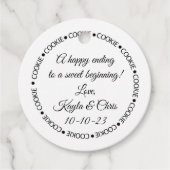 ウェディングクッキータグ、スイートエンディングタグ フェイバータグ (正面)