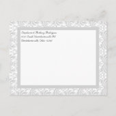 ウェディングクラシカル日付の保存 案内ポストカード (裏面)