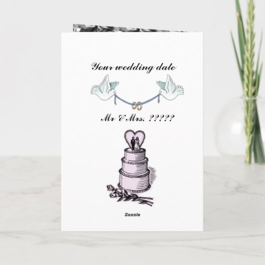 ウェディングクルーズの感謝カード サンキューカード (裏面)