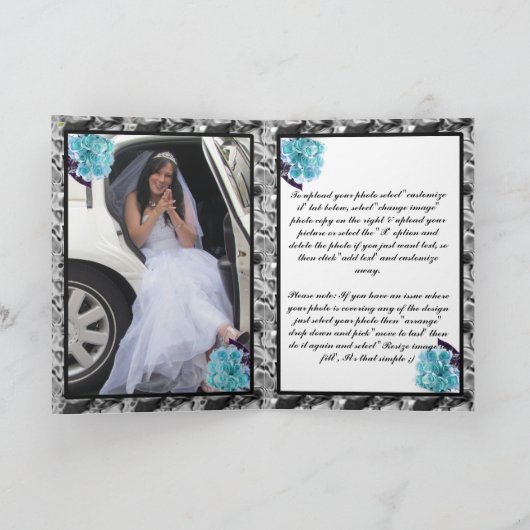 ウェディングクルーズの招待状と感謝のカード サンキューカード (内部)