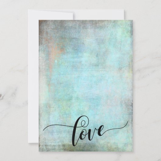 ウェディンググランジレセプションの後ずっと幸せにアクア 招待状 (裏面)