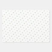 ウェディンググリーン トロピカルリーフとフェルン ラッピングペーパーシート (正面3)