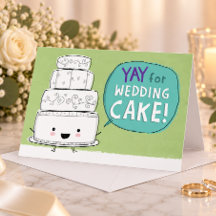 ウェディングケーキおめでとう！ 結婚お祝いをユーモラスに
