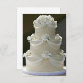 ウェディングケーキの保存日カード セーブザデート (正面/裏面)