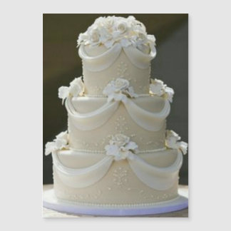 ウェディングケーキの保存日 マグネット招待状