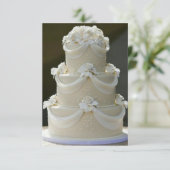 ウェディングケーキのSave the Dateカード セーブザデート (スタンド正面)