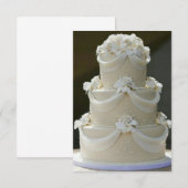 ウェディングケーキのSave the Dateカード セーブザデート (正面/裏面)