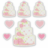 ウェディングケーキステッカー シール (正面)